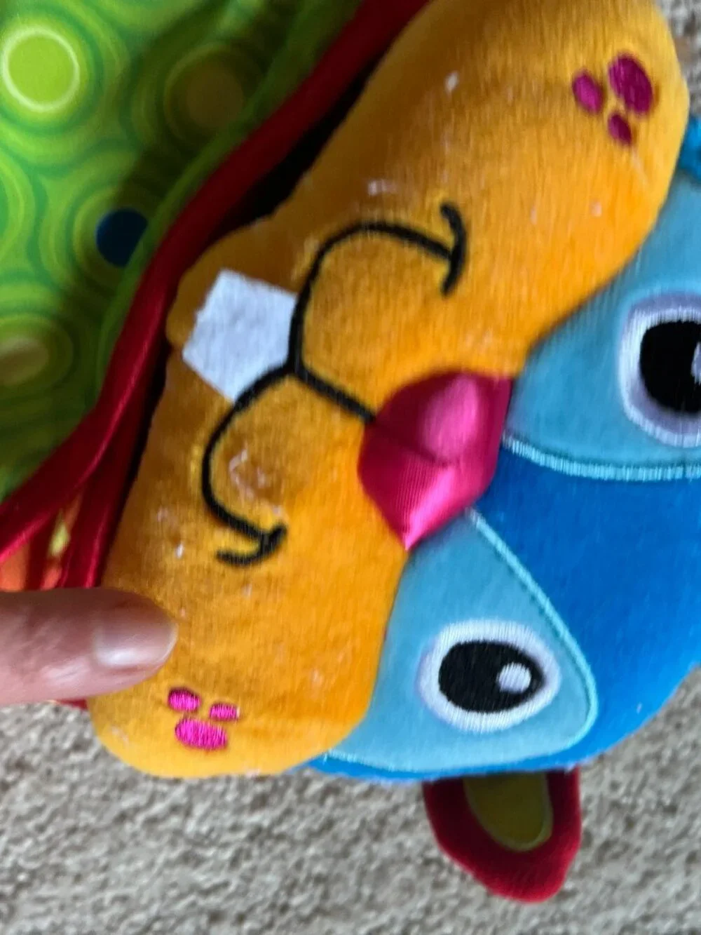 Lamaze Patchwork Baby Blanket and  Chipmunk (Sensory Blanket)